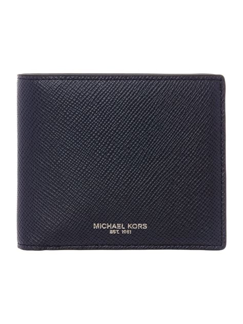 michael kors mens crossgrain leather billfold wallet|Michael Kors men's wallet sale.